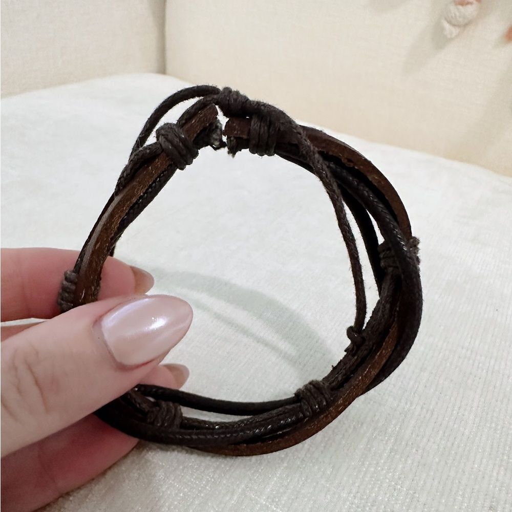 ✨3/$10✨ Brown Leather Wrap Bracelet